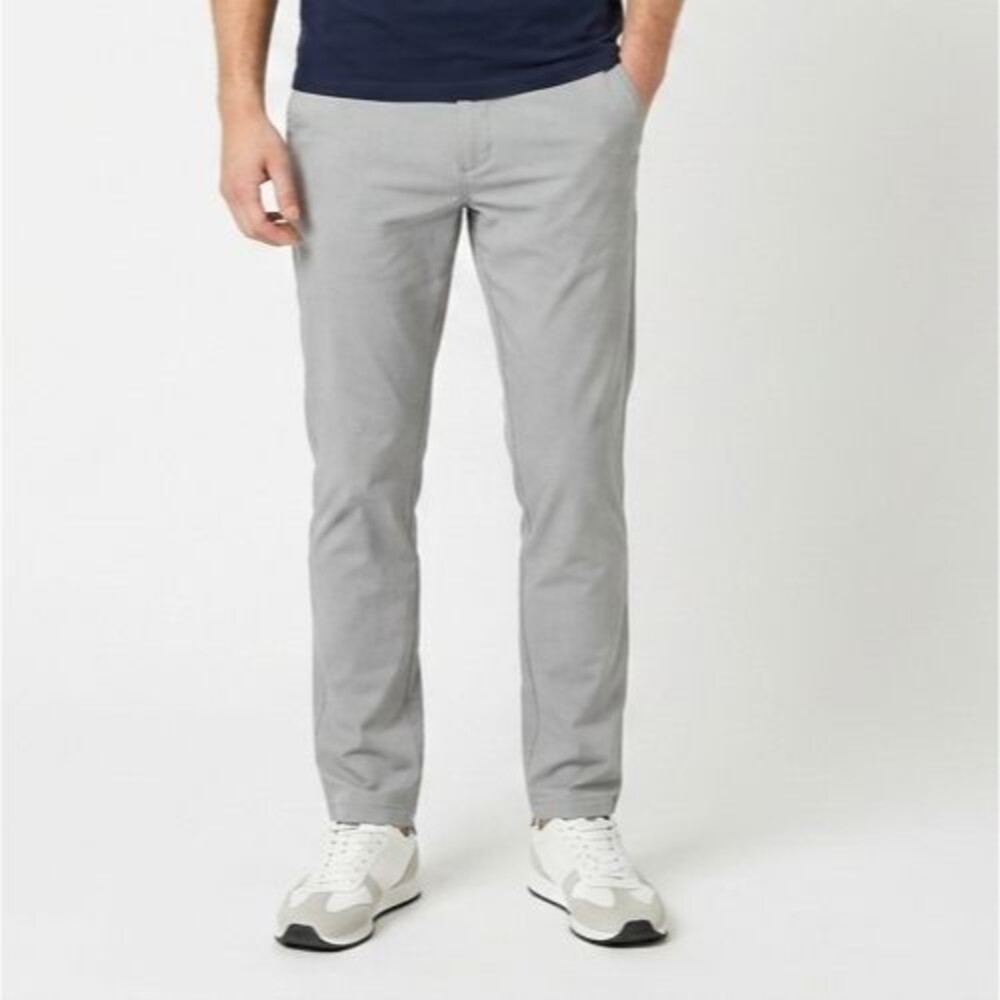 Marc Asher NY Performance Chino Pants Men 34x30 Grey Stretch Tech Trousers